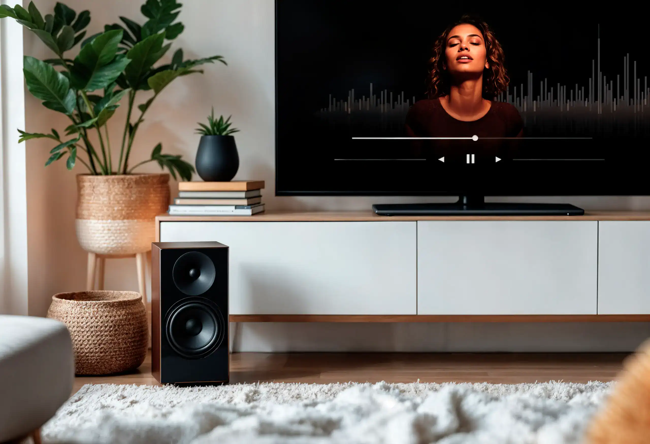A collection of the best outdoor soundbars for 2025, set up on a patio and by a pool, showcasing waterproof designs and high-quality audio systems for backyard entertainment.