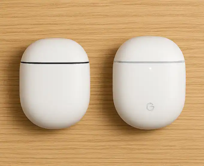 pixel buds a series original case vs wireless charging case comparison